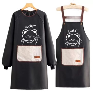 Waterproof Long Sleeve <b>Apron</b> With Pocket Cartoon Design For Cooking <b>Kitchen</b> Use - Product Image 5