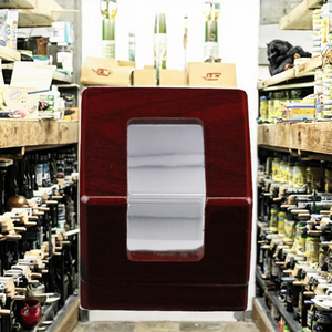 Boîte de présentation d'anneaux en bois faite à la main, autoportante, avec fenêtre transparente en acrylique pour hockey, football, basketball, baseball - Product Image 3