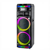 Enceinte portable double 12 pouces EV-1210 en gros d'usine avec anneau lumineux RGB 7 couleurs, égaliseur 5 bandes, entrée guitare et TWS