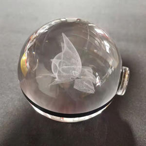 Popular Pokébola de Cristal K9 Hecha a Mano de 50 mm y 80 mm, con Diseño Animado Grabado con Láser LED 3D, Caja de Regalo - Product Image 2