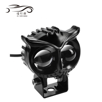 JHS diskon besar 2.6 inci desain burung hantu Led lampu sorot sepeda motor lampu kabut warna ganda mata malaikat cincin Halo 60w kekuatan tinggi