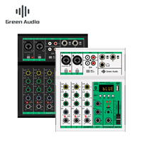 Table de mixage audio professionnelle GAX-A4 avec USB, mixeur pour le chant en direct transfrontalier, mixeur audio 4 canaux