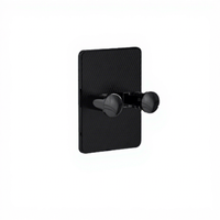 Porte-objets mural en plastique carré pour la maison, design minimaliste, auto-adhésif, antidérapant, résistant à la rouille, forte capacité de charge