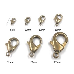 Bán Buôn Kim Loại Tôm Hùm <span class=keywords><strong>Clasp</strong></span> Cho Vòng Cổ Vòng Đeo Tay Kết Nối Phụ Kiện Rắn Brass 9Mm-27Mm Đôi Tôm Hùm <span class=keywords><strong>Clasp</strong></span> - Product Image 2