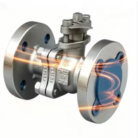 Venta al por mayor de fábrica: Válvulas de bola de acero inoxidable de 2 vías con bridas de paso completo DN50 para productos químicos industriales