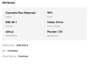 Wholesale High Purity Civetone <b>Aromatic</b> Chemical for <b>Perfume</b> Making Powder Oil Form 99% Min - Product Image 6