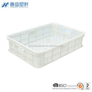 Haosen กล่องพลาสติก<span class=keywords><strong>สอง</strong></span>ช่องแบบผ่านรูสองช่องเป็นมิตรกับสิ่งแวดล้อมสไตล์ตาข่ายวางซ้อนกันได้ทนทานต่อการสึกหรอได้ดี - Product Image 2