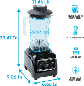 Wholesale High Quality Power Multifunctional Heavy Duty Commercial Blender Soundproof Cover for Outdoor Use 3000ml Capacity - Product Image 2