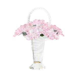 Cesta de flores de cristal <span class=keywords><strong>para</strong></span> sala de estar, dormitorio, mesa, enrejado, mueble de TV, hermosas decoraciones de oficina, artesanías de <span class=keywords><strong>Navidad</strong></span> de cristal - Product Image 2