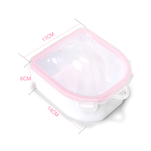 Bol carré en acrylique pour trempage des ongles avec couvercle, plateau anti-fuite pour le trempage des doigts, pour le retrait du vernis, spa, manucure, salon - Product Image 2