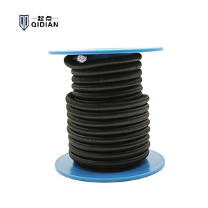1/4 Inch <span class=keywords><strong>Bungee</strong></span> Dây 6Mm Đen Đàn Hồi Polyester Dây Nặng Ngoài Trời Chong Uv OEM Cho Bạt Trampoline Bóng Tie - Product Image 2