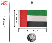 Drapeau de cadeau promotionnel en gros Émirats arabes unis Émirats arabes unis drapeau de table drapeau de bureau avec base et mât
