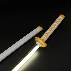 Épée Nichirin de <span class=keywords><strong>Zenitsu</strong></span> Agatsuma, <span class=keywords><strong>Katana</strong></span> sans lame pour cosplay, unisexe, pour les 5 ans et plus - Product Image 2