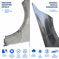 Untuk G07, OE 41007933472, Fender Kanan, Pengganti Wing X7, Sesuai Pola Baut OEM, Pemasangan Mudah, Pasang Langsung dengan Baut