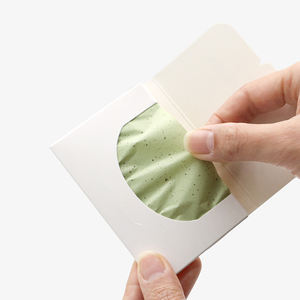 กระดาษดูดซับน้ำมันแบบพกพาสำหรับผู้หญิง100ชิ้นเครื่องมือลบกลิ่นหอมแบบพกพาเครื่องมือแต่งหน้าขายส่ง - Product Image 4