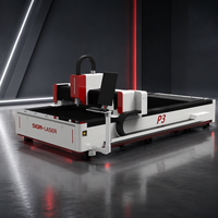 Découpeuse laser à fibre industrielle 1500W 3000W 6000W, machine de découpe laser CNC pour tôles avec contrôle Cypcut pour la fabrication métallique