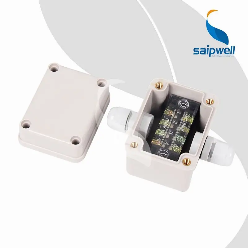 SaIpwell IP66 ABS Kunststoff 1 in 1 aus 4-Bit-Schraube wasserdichte Schlussstück-Kreßbox mit wasserdichtem Gelenk