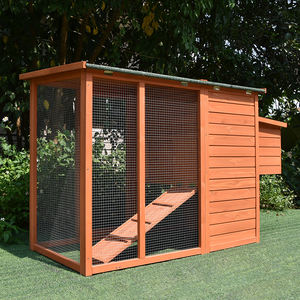 Poulailler en bois maison Cage clapier à poulet avec nichoir zone de course cage à poule toit étanche treillis métallique course ferme avicole - Product Image 5