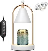Lampe chauffe-bougie électrique en métal, brûleur d'arômes, lampe de table, fonte de cire, prise AU, décoration de chevet, impression personnalisée OEM