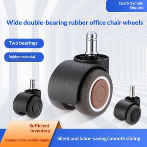 Rueda universal giratoria para silla de oficina, rueda para silla de jefe, rueda para silla de ordenador, doble rodamiento, marco de 2 pulgadas de ancho, silenciosa y con ahorro de ruido. - Product Image 5