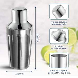 Coctelera de Acero Inoxidable con Diseño de Diamantes en Capacidades de 500 ml y 700 ml - Product Image 2