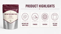 Vente en gros usine OEM de levure de bière instantanée Angel (à base d'extraits végétaux) de qualité alimentaire en poudre, conditionnement en fût de 500g
