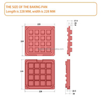16-Loch Elektrische Eierkuchenform-Maschine Quadratische Tarteform Eierkuchen-Keksmaschine für Kleinunternehmen