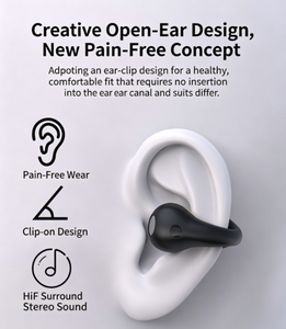 Écouteurs intra-auriculaires YYK 710 à clip d'<span class=keywords><strong>oreille</strong></span>, Bluetooth 5.3, étanches IPX7, avec double microphone et réduction du <span class=keywords><strong>bruit</strong></span> pour les appels, pour le sport - Product Image 5