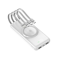 Nueva Llegada: Dispositivos Electrónicos de Consumo de Tendencia con 4 Cables, Bancos de Energía Portátiles Inalámbricos de 5V/2.1A, 10000mAh y 20000mAh, Estación de Carga