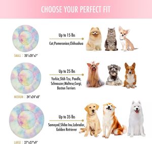 부드러운 봉제 따뜻한 라운드 플러시 애완 동물 침대 고양이 개 매트 동물 수면 침대 소파 애완 동물 침대 액세서리 - Product Image 2