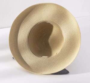 Gentle Ladies Floppy <b>Straw</b> Bucket <b>Hat</b> Synthetic <b>Summer</b> Beach Vacation <b>Hat</b> with Ribbon Wholesale for Travel Scenes - Product Image 3