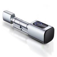 Serrure électrique intelligente européenne Sinon avec accès sans clé NFC et empreinte digitale, cylindres hydrauliques à gaz, cylindres de serrure réseau Tuya