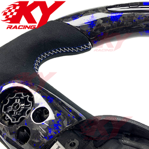 Volant de voiture sport en fibre de carbone forgée LED personnalisé pour Mini Cooper S Countryman Clubman Paceman R56 R55 2012 - Product Image 2