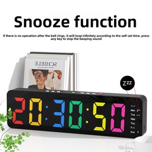 Reloj Despertador <span class=keywords><strong>Digital</strong></span> LED Multifuncional para Niños YAOQIU YQ-3206, Termómetro, Pantalla de 24 Horas, Visualización del Día de la Semana, Diseño Moderno y Minimalista - Product Image 4