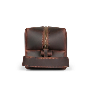 Borsa da Viaggio per Toilette <span class=keywords><strong>in</strong></span> Vera <span class=keywords><strong>Pelle</strong></span> di Alta Qualità, Astuccio Vintage per Kit da Bagno da <span class=keywords><strong>Uomo</strong></span> con Logo Personalizzato - Product Image 2