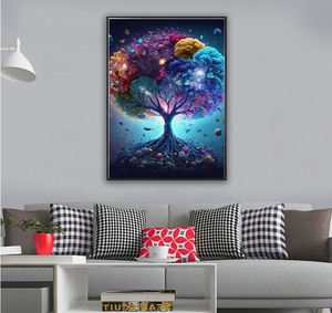 Coloré bricolage plein foret diamant peinture imprimé tissu mosaïque Art mur peinture paysage sujet - Product Image 2