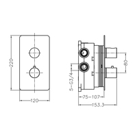 Robinet de douche thermostatique de luxe en laiton brossé avec cartouche céramique pour villa