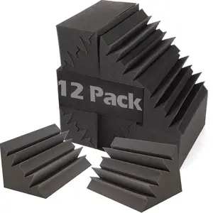 Acoustic Foam Bass Traps Wall Corner Studio Foam Blocks Low-Frequency Sound Absorption Material for Home Studio and Theater