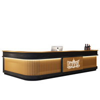Bureau d'accueil moderne à lumière LED pour caissier café lait boutique comptoir vitrines société avant bar boutique design