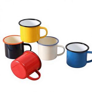 Personalize 8Oz 9Oz 11Oz 12Oz 16Oz Eco-Friendly Traditional Chinese Style Silk <b>Screen</b> Printed Camping Picnic Home Brewing Enamel - Product Image 1