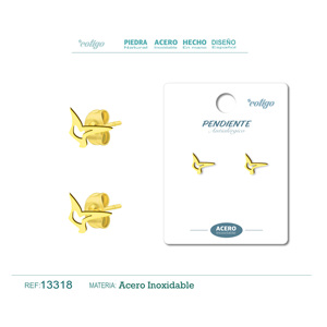 Orecchini a Cerchio in Acciaio Inossidabile Color Oro Stile Classico Religioso con Perla e Diamante per Feste - Product Image 1