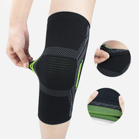Genouillère de sport en nylon tricoté pour le basketball, la course à pied, avec sangle rotulienne, protection du ménisque, soin des articulations pour hommes et femmes, cyclisme