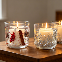 Großhandel Neue Trendige Sojawachs Handgemachte Aromatherapie-Kerze LED-Licht Umweltfreundlich Ungiftig Modern für Feiertage und Geburtstage