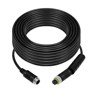 32FT 10M 4-Pin Aviation Extension Cable For Rearview Camera Truck Trailer Motorhome Vehicle Backup Monitor System Waterproof