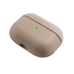 Étui de protection antichoc en cuir véritable de qualité supérieure avec texture litchi pour <span class=keywords><strong>Airpods</strong></span> Pro 3 et <span class=keywords><strong>Airpods</strong></span> 4 - Product Image 4