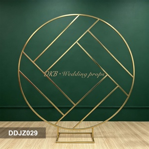 DKB Hot Selling <b>Backdrop</b> Stage Decoration Round Metal Wedding <b>Backdrop</b> Frame Arch Circle <b>Backdrop</b> <b>Stand</b> for Birthday Party - Product Image 3