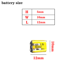 Batterie Lithium polymère 3.7v 50mah 501012, adapté aux I7 i8 i9 i10, casque d'écouteurs, MP3 MP4, jouet, <span class=keywords><strong>GPS</strong></span> - Product Image 2