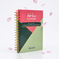 Carnet de notes personnalisé avec impression sur mesure, reliure spirale, anneaux de reliure à 360 degrés, boucle annulaire, en tissu PP métallique