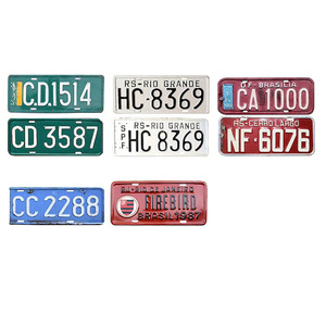 Placas de Matrícula de Brasil Personalizadas <span class=keywords><strong>en</strong></span> Relieve, Placas de Aluminio para Automóviles Sublimables <span class=keywords><strong>en</strong></span> Blanco - Product Image 4