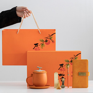 Juego de Tazas de Cerámica Estilo Ejecutivo, Práctico Bloc de Notas, Regalos de Graduación para Profesores, Recuerdos Corporativos, Regalos de Aniversario, Logotipo Personalizado - Product Image 5